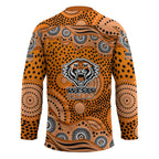 Wests Tigers Hockey Jersey Aboriginal Dot Pattern - Rugby Mascot Heritage Pride