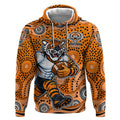 Wests Tigers Hoodie Aboriginal Dot Pattern - Rugby Mascot Heritage Pride