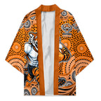 Wests Tigers Kimono Aboriginal Dot Pattern - Rugby Mascot Heritage Pride