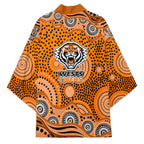 Wests Tigers Kimono Aboriginal Dot Pattern - Rugby Mascot Heritage Pride