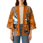 Wests Tigers Kimono Aboriginal Dot Pattern - Rugby Mascot Heritage Pride
