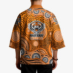 Wests Tigers Kimono Aboriginal Dot Pattern - Rugby Mascot Heritage Pride