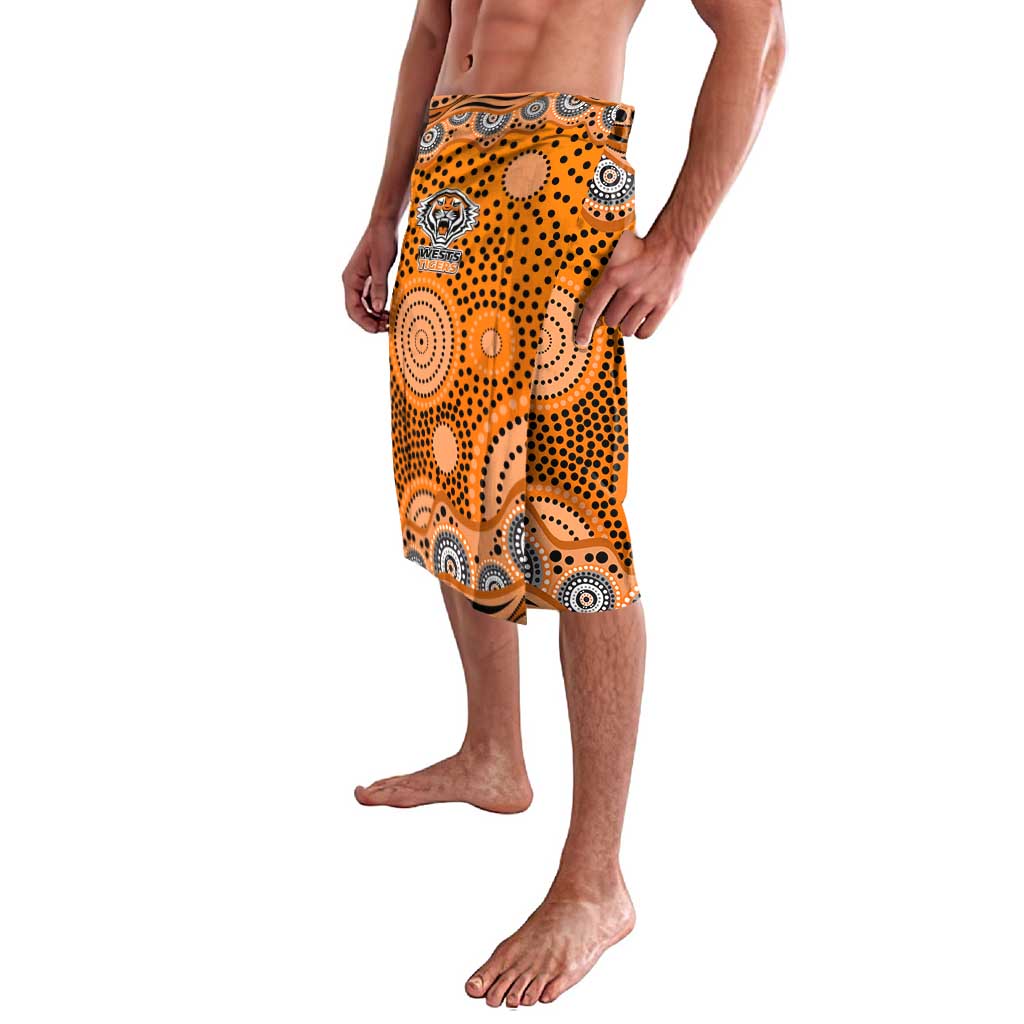 Wests Tigers Lavalava Aboriginal Dot Pattern - Rugby Mascot Heritage Pride
