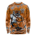 Wests Tigers Long Sleeve Shirt Aboriginal Dot Pattern - Rugby Mascot Heritage Pride