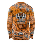 Wests Tigers Long Sleeve Shirt Aboriginal Dot Pattern - Rugby Mascot Heritage Pride