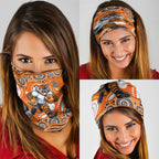 Wests Tigers Neck Gaiter Aboriginal Dot Pattern - Rugby Mascot Heritage Pride
