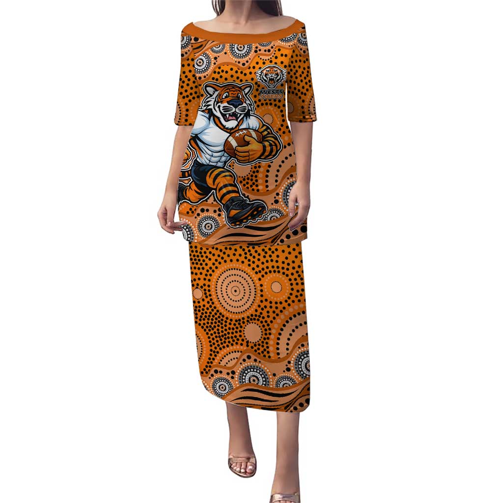 Wests Tigers Puletasi Aboriginal Dot Pattern - Rugby Mascot Heritage Pride