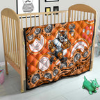 Wests Tigers Quilt Aboriginal Dot Pattern - Rugby Mascot Heritage Pride