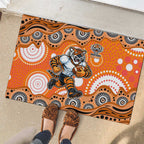 Wests Tigers Rubber Doormat Aboriginal Dot Pattern - Rugby Mascot Heritage Pride