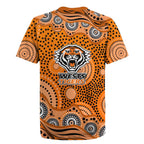 Wests Tigers Rugby Jersey Aboriginal Dot Pattern - Rugby Mascot Heritage Pride