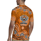 Wests Tigers Rugby Jersey Aboriginal Dot Pattern - Rugby Mascot Heritage Pride