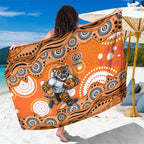 Wests Tigers Sarong Aboriginal Dot Pattern - Rugby Mascot Heritage Pride