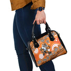 Wests Tigers Shoulder Handbag Aboriginal Dot Pattern - Rugby Mascot Heritage Pride