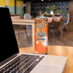 Wests Tigers Skinny Tumbler Aboriginal Dot Pattern - Rugby Mascot Heritage Pride
