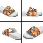 Wests Tigers Slide Sandals Aboriginal Dot Pattern - Rugby Mascot Heritage Pride