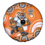 Wests Tigers Spare Tire Cover Aboriginal Dot Pattern - Rugby Mascot Heritage Pride