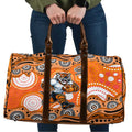 Wests Tigers Travel Bag Aboriginal Dot Pattern - Rugby Mascot Heritage Pride