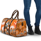 Wests Tigers Travel Bag Aboriginal Dot Pattern - Rugby Mascot Heritage Pride