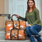 Wests Tigers Travel Bag Aboriginal Dot Pattern - Rugby Mascot Heritage Pride