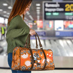 Wests Tigers Travel Bag Aboriginal Dot Pattern - Rugby Mascot Heritage Pride