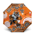 Wests Tigers Umbrella Aboriginal Dot Pattern - Rugby Mascot Heritage Pride