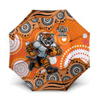 Wests Tigers Umbrella Aboriginal Dot Pattern - Rugby Mascot Heritage Pride