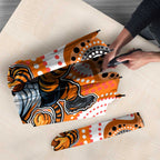 Wests Tigers Umbrella Aboriginal Dot Pattern - Rugby Mascot Heritage Pride