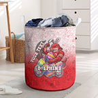 Personalized Dolphins Laundry Basket Easter Mascot - Colorful Eggs Cartoon Style