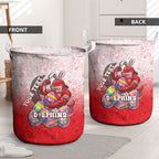 Personalized Dolphins Laundry Basket Easter Mascot - Colorful Eggs Cartoon Style