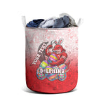 Personalized Dolphins Laundry Basket Easter Mascot - Colorful Eggs Cartoon Style