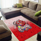 Personalized Dolphins Area Rug Easter Mascot - Colorful Eggs Cartoon Style
