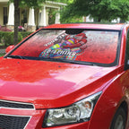 Personalized Dolphins Auto Sun Shade Easter Mascot - Colorful Eggs Cartoon Style