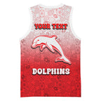 Personalized Dolphins Basketball Jersey Easter Mascot - Colorful Eggs Cartoon Style