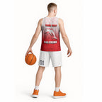 Personalized Dolphins Basketball Jersey Easter Mascot - Colorful Eggs Cartoon Style