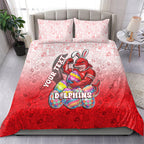 Personalized Dolphins Bedding Set Easter Mascot - Colorful Eggs Cartoon Style