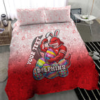 Personalized Dolphins Bedding Set Easter Mascot - Colorful Eggs Cartoon Style