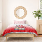 Personalized Dolphins Bedding Set Easter Mascot - Colorful Eggs Cartoon Style