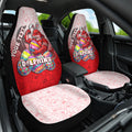 Personalized Dolphins Car Seat Cover Easter Mascot - Colorful Eggs Cartoon Style