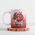 Personalized Dolphins Ceramic Mug Easter Mascot - Colorful Eggs Cartoon Style