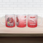 Personalized Dolphins Ceramic Mug Easter Mascot - Colorful Eggs Cartoon Style