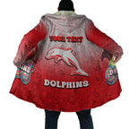 Personalized Dolphins Cloak Easter Mascot - Colorful Eggs Cartoon Style