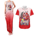 Personalized Dolphins Couples Matching Tank Maxi Dress and Hawaiian Shirt Easter Mascot - Colorful Eggs Cartoon Style