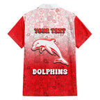 Personalized Dolphins Family Matching Mermaid Dress and Hawaiian Shirt Easter Mascot - Colorful Eggs Cartoon Style