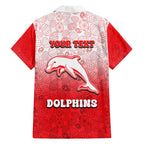 Personalized Dolphins Family Matching Off Shoulder Maxi Dress and Hawaiian Shirt Easter Mascot - Colorful Eggs Cartoon Style