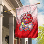 Personalized Dolphins Garden Flag Easter Mascot - Colorful Eggs Cartoon Style
