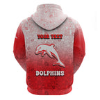 Personalized Dolphins Hoodie Easter Mascot - Colorful Eggs Cartoon Style