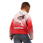 Personalized Dolphins Kid Hoodie Easter Mascot - Colorful Eggs Cartoon Style