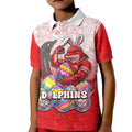 Personalized Dolphins Kid Polo Shirt Easter Mascot - Colorful Eggs Cartoon Style