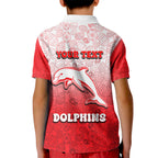Personalized Dolphins Kid Polo Shirt Easter Mascot - Colorful Eggs Cartoon Style