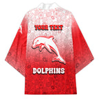Personalized Dolphins Kimono Easter Mascot - Colorful Eggs Cartoon Style